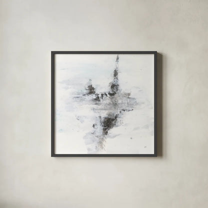 Layered Thinking II by Chris Paschke. Shown in a sleek black glass frame for a contemporary gallery look. Available as an archival giclee rolled canvas, fine art paper, or poster print. SKU 71886a.