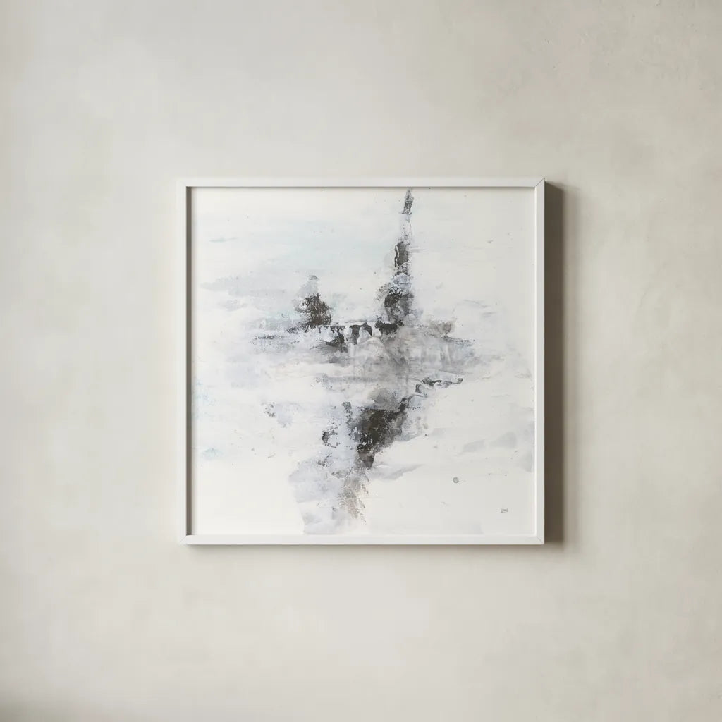 Layered Thinking II by Chris Paschke. Shown in a crisp white glass frame for a clean and minimalist style. Available as an archival giclee rolled canvas, fine art paper, or poster print. SKU 71886a.