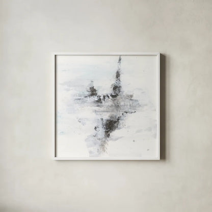 Layered Thinking II by Chris Paschke. Shown in a crisp white glass frame for a clean and minimalist style. Available as an archival giclee rolled canvas, fine art paper, or poster print. SKU 71886a.