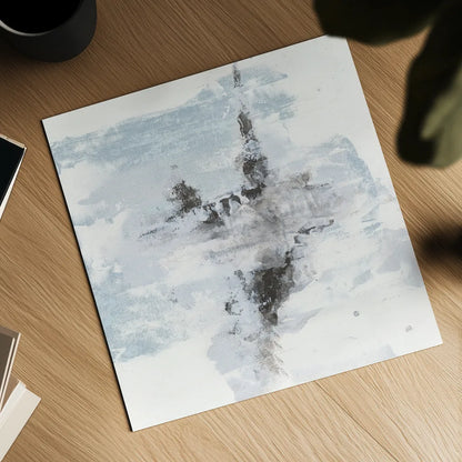 Layered Thinking II with Blue by Chris Paschke. Shown as a detailed flat fine art print, highlighting archival giclee quality. Available as an archival giclee rolled canvas, fine art paper, or poster print. SKU 75529a.