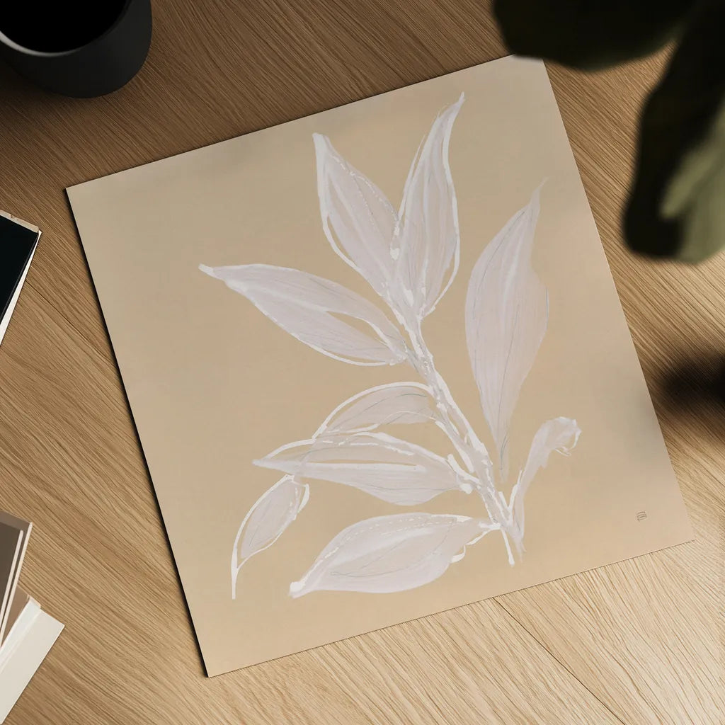 Leaf Study I by Chris Paschke. Shown as a detailed flat fine art print, highlighting archival giclee quality. Available as an archival giclee rolled canvas, fine art paper, or poster print. SKU 66772a.