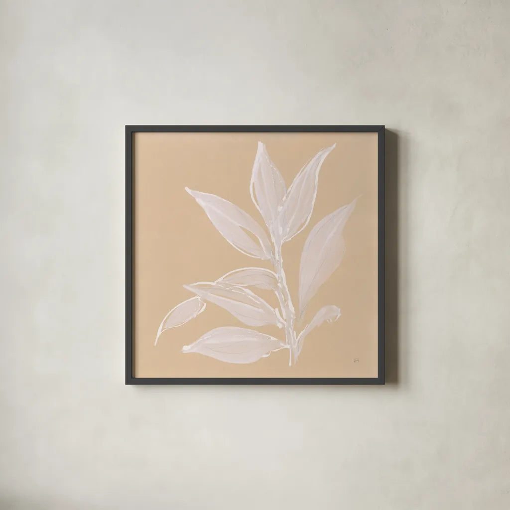 Leaf Study I by Chris Paschke. Shown in a sleek black glass frame for a contemporary gallery look. Available as an archival giclee rolled canvas, fine art paper, or poster print. SKU 66772a.