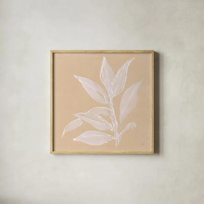 Leaf Study I by Chris Paschke. Shown in a natural wood glass frame for a timeless modern aesthetic. Available as an archival giclee rolled canvas, fine art paper, or poster print. SKU 66772a.