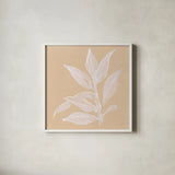 Leaf Study I by Chris Paschke. Shown in a crisp white glass frame for a clean and minimalist style. Available as an archival giclee rolled canvas, fine art paper, or poster print. SKU 66772a.