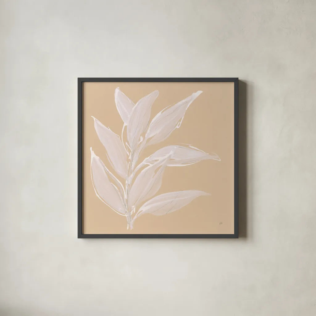 Leaf Study II by Chris Paschke. Shown in a sleek black glass frame for a contemporary gallery look. Available as an archival giclee rolled canvas, fine art paper, or poster print. SKU 66773a.