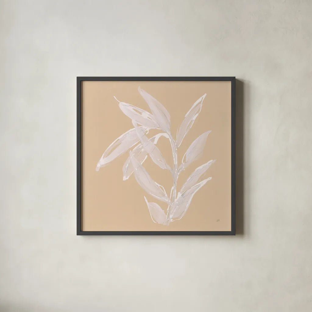 Leaf Study III by Chris Paschke. Shown in a sleek black glass frame for a contemporary gallery look. Available as an archival giclee rolled canvas, fine art paper, or poster print. SKU 66774a.