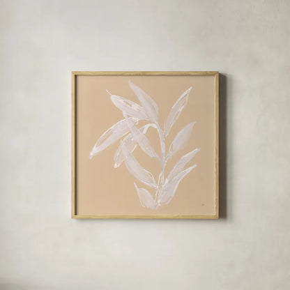 Leaf Study III by Chris Paschke. Shown in a natural wood glass frame for a timeless modern aesthetic. Available as an archival giclee rolled canvas, fine art paper, or poster print. SKU 66774a.