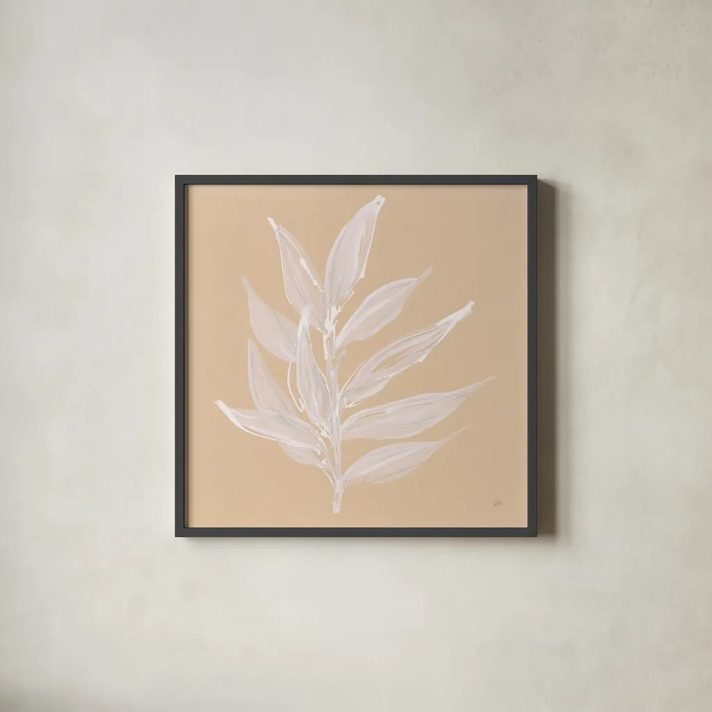 Leaf Study IV by Chris Paschke. Shown in a sleek black glass frame for a contemporary gallery look. Available as an archival giclee rolled canvas, fine art paper, or poster print. SKU 66775a.