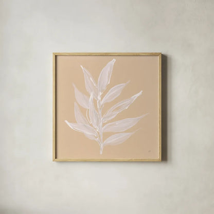 Leaf Study IV by Chris Paschke. Shown in a natural wood glass frame for a timeless modern aesthetic. Available as an archival giclee rolled canvas, fine art paper, or poster print. SKU 66775a.