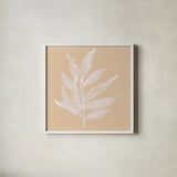 Leaf Study IV by Chris Paschke. Shown in a crisp white glass frame for a clean and minimalist style. Available as an archival giclee rolled canvas, fine art paper, or poster print. SKU 66775a.