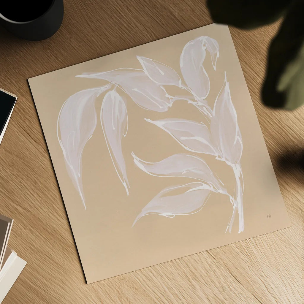 Leaf Study V by Chris Paschke. Shown as a detailed flat fine art print, highlighting archival giclee quality. Available as an archival giclee rolled canvas, fine art paper, or poster print. SKU 66776a.