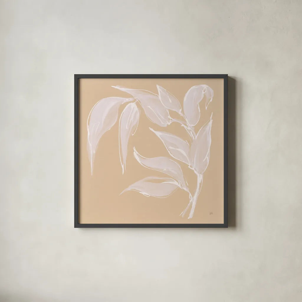 Leaf Study V by Chris Paschke. Shown in a sleek black glass frame for a contemporary gallery look. Available as an archival giclee rolled canvas, fine art paper, or poster print. SKU 66776a.