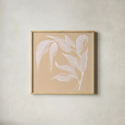 Leaf Study V by Chris Paschke. Shown in a natural wood glass frame for a timeless modern aesthetic. Available as an archival giclee rolled canvas, fine art paper, or poster print. SKU 66776a.