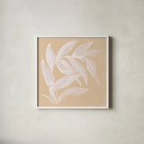 Leaf Study VI by Chris Paschke. Shown in a crisp white glass frame for a clean and minimalist style. Available as an archival giclee rolled canvas, fine art paper, or poster print. SKU 66777a.