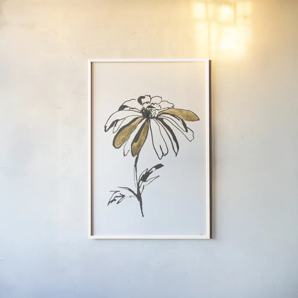 Leafed I by Chris Paschke. shown as a paper print in a white frame. Available as a archival giclee rolled canvas, fine art paper, or poster print. SKU 64196h.