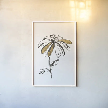 Leafed I by Chris Paschke. shown as a paper print in a white frame. Available as a archival giclee rolled canvas, fine art paper, or poster print. SKU 64196h.