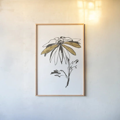 Leafed II by Chris Paschke. shown as a paper print in a natural frame. Available as a archival giclee rolled canvas, fine art paper, or poster print. SKU 64197h.