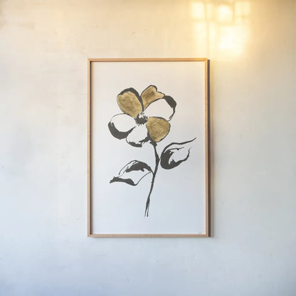 Leafed III by Chris Paschke. shown as a paper print in a natural frame. Available as a archival giclee rolled canvas, fine art paper, or poster print. SKU 64198h.