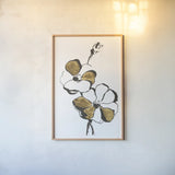 Leafed IV by Chris Paschke. shown as a paper print in a natural frame. Available as a archival giclee rolled canvas, fine art paper, or poster print. SKU 64199h.