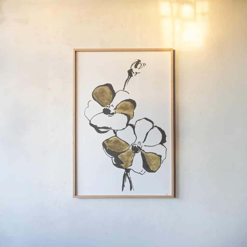 Leafed IV by Chris Paschke. shown as a paper print in a natural frame. Available as a archival giclee rolled canvas, fine art paper, or poster print. SKU 64199h.