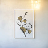 Leafed IV by Chris Paschke. shown as a paper print in a white frame. Available as a archival giclee rolled canvas, fine art paper, or poster print. SKU 64199h.