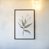 Leafed VI by Chris Paschke. shown as a paper print in a black flame. Available as a archival giclee rolled canvas, fine art paper, or poster print. SKU 64201h.