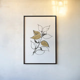 Leafed VII by Chris Paschke. shown as a paper print in a black flame. Available as a archival giclee rolled canvas, fine art paper, or poster print. SKU 64202h.