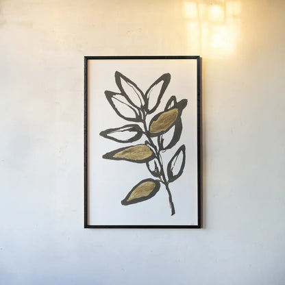 Leafed X by Chris Paschke. shown as a paper print in a black flame. Available as a archival giclee rolled canvas, fine art paper, or poster print. SKU 64205h.