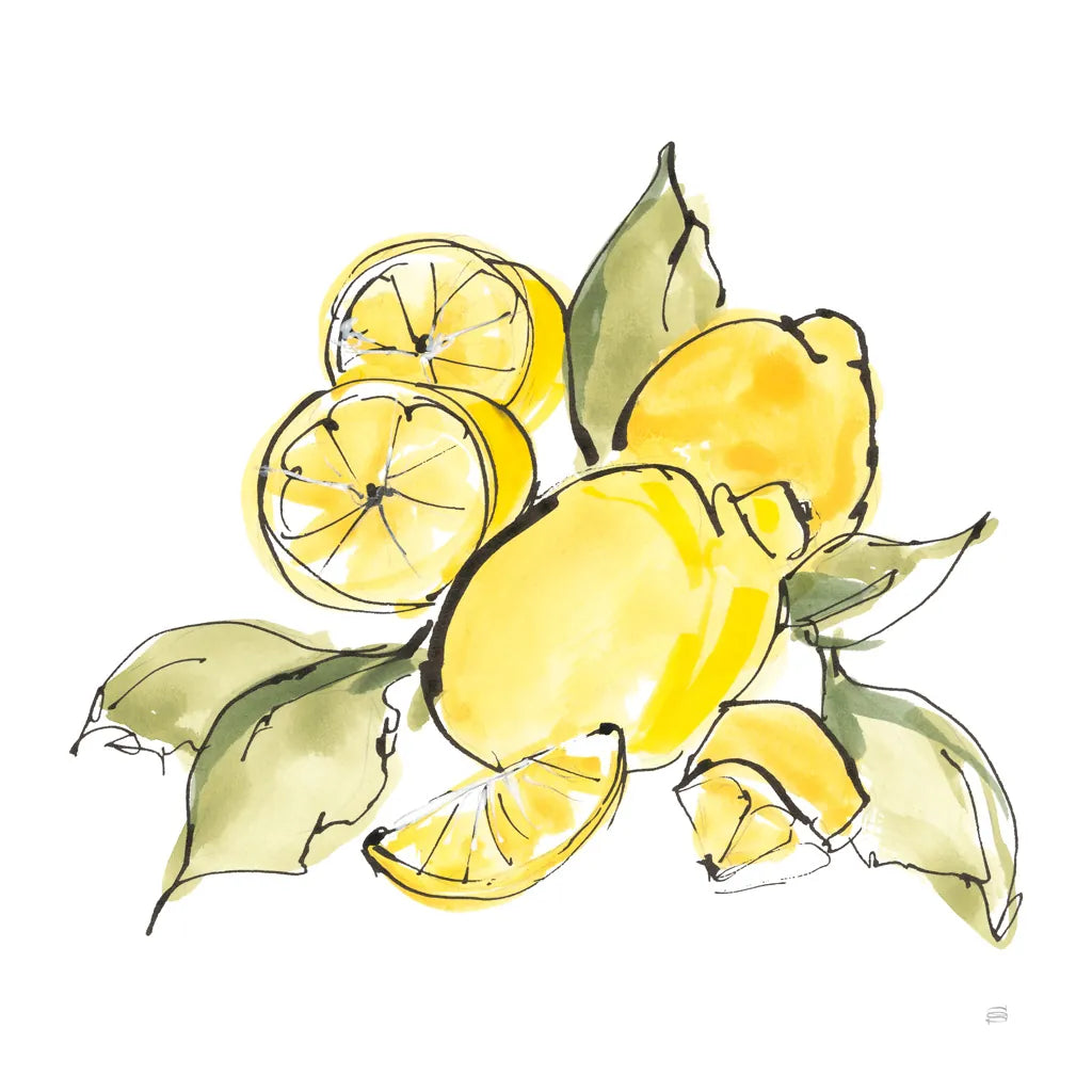 Lemon Still Life III by Chris Paschke. SKU 66882a. Archival Giclee Fine art print for wall decor.