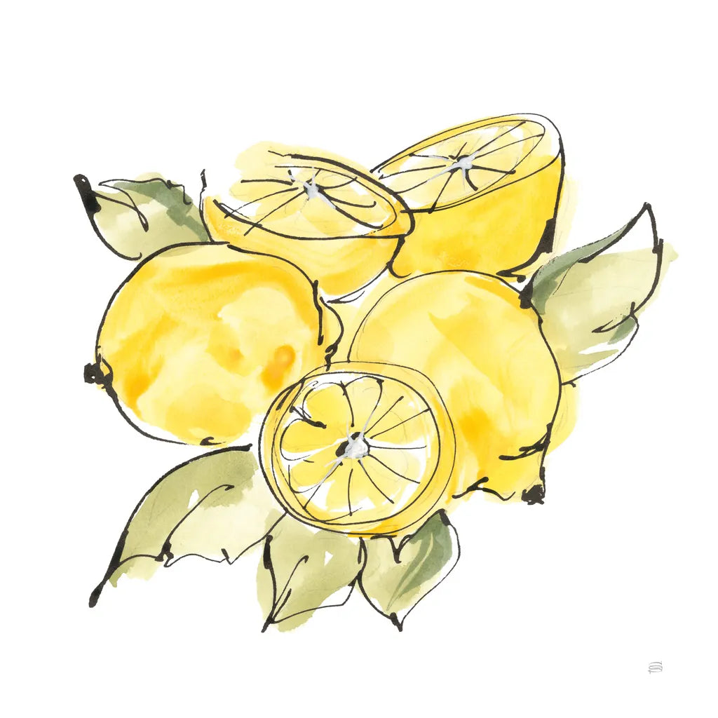 Lemon Still Life IV by Chris Paschke. SKU 66883a. Archival Giclee Fine art print for wall decor.