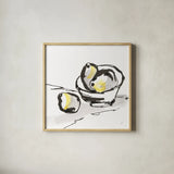 Lemon Tint by Chris Paschke. Shown in a natural wood glass frame for a timeless modern aesthetic. Available as an archival giclee rolled canvas, fine art paper, or poster print. SKU 73093a.