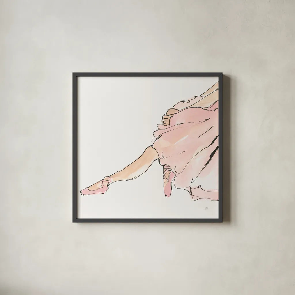 Lets Dance I by Chris Paschke. Shown in a sleek black glass frame for a contemporary gallery look. Available as an archival giclee rolled canvas, fine art paper, or poster print. SKU 95424a.