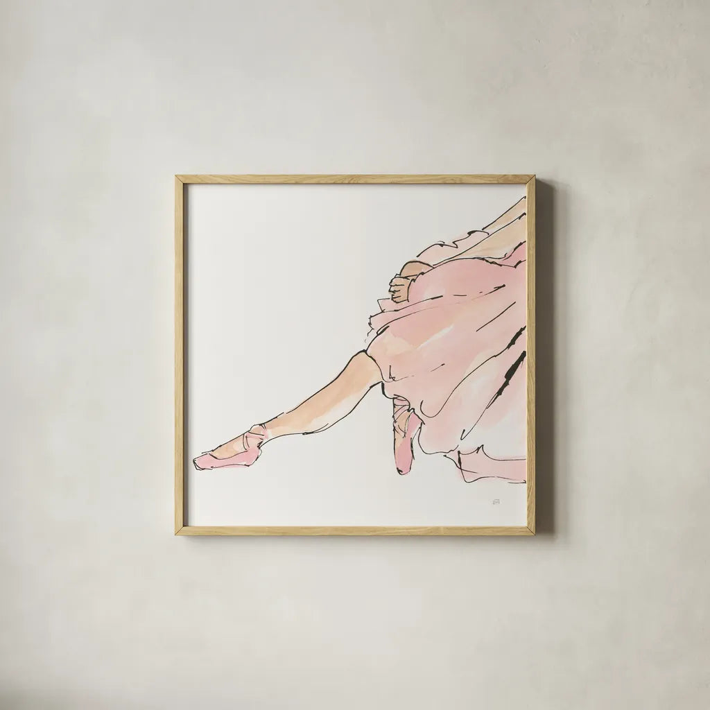 Lets Dance I by Chris Paschke. Shown in a natural wood glass frame for a timeless modern aesthetic. Available as an archival giclee rolled canvas, fine art paper, or poster print. SKU 95424a.