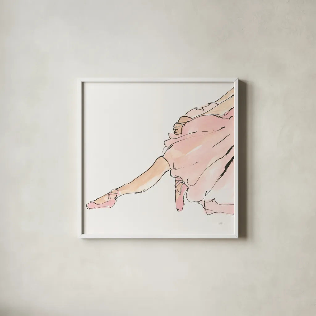 Lets Dance I by Chris Paschke. Shown in a crisp white glass frame for a clean and minimalist style. Available as an archival giclee rolled canvas, fine art paper, or poster print. SKU 95424a.