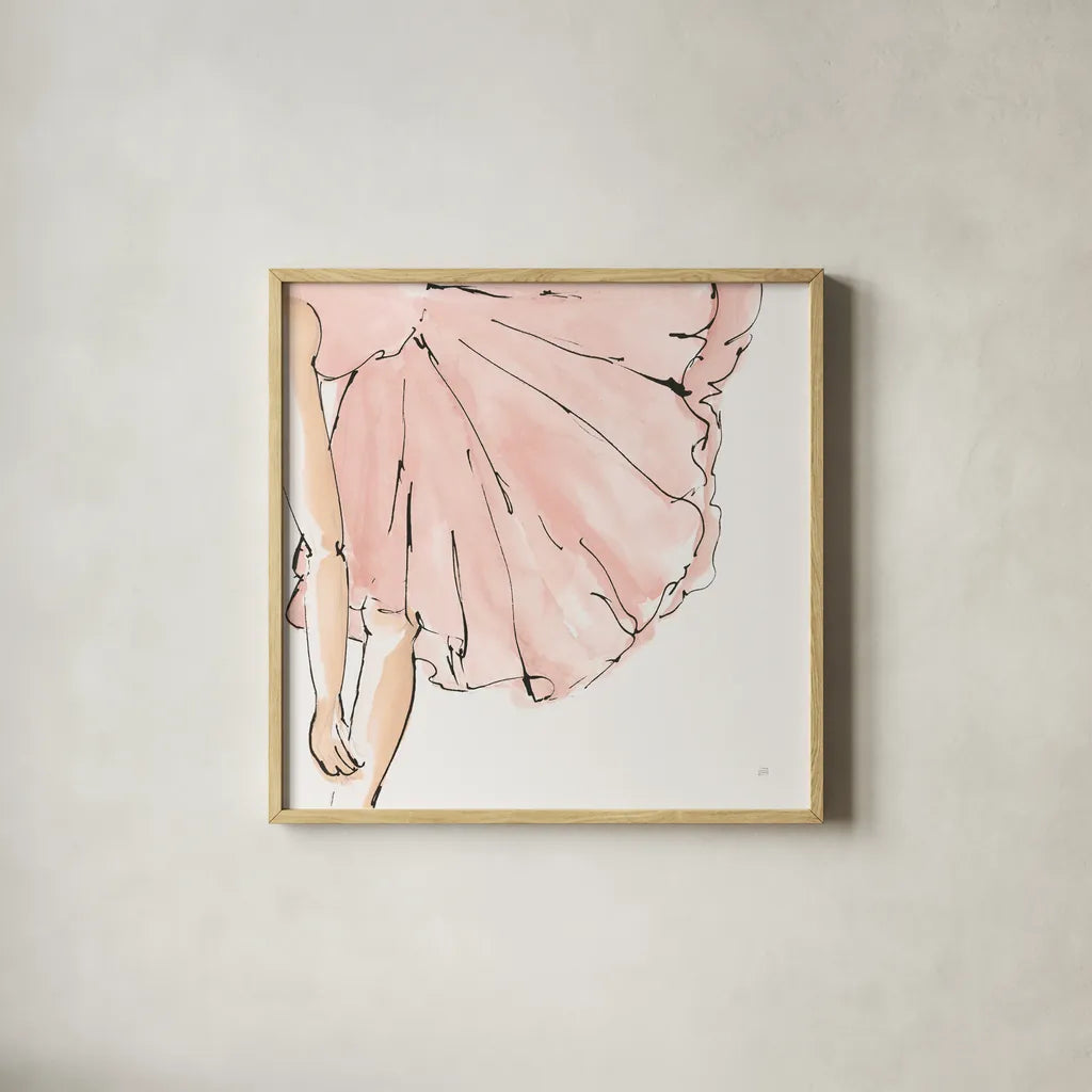 Lets Dance II by Chris Paschke. Shown in a natural wood glass frame for a timeless modern aesthetic. Available as an archival giclee rolled canvas, fine art paper, or poster print. SKU 95425a.