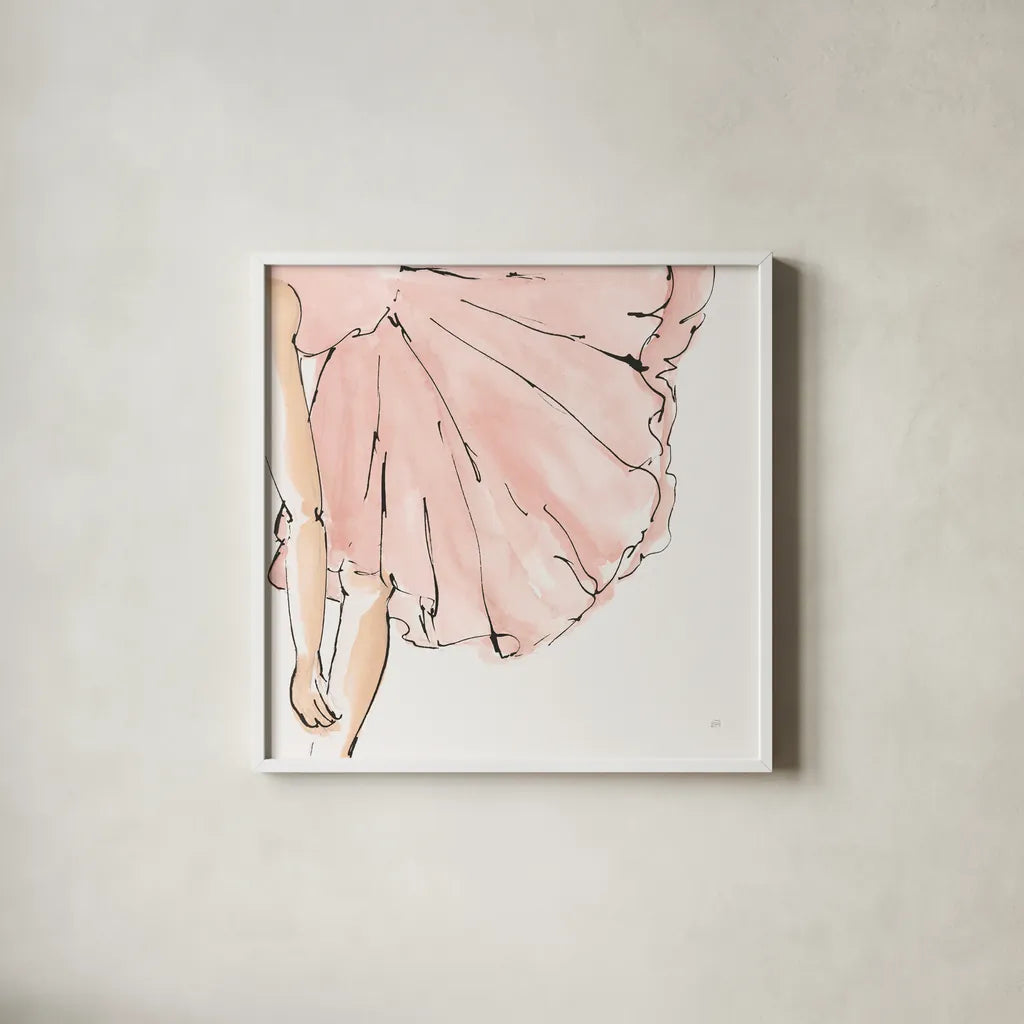 Lets Dance II by Chris Paschke. Shown in a crisp white glass frame for a clean and minimalist style. Available as an archival giclee rolled canvas, fine art paper, or poster print. SKU 95425a.