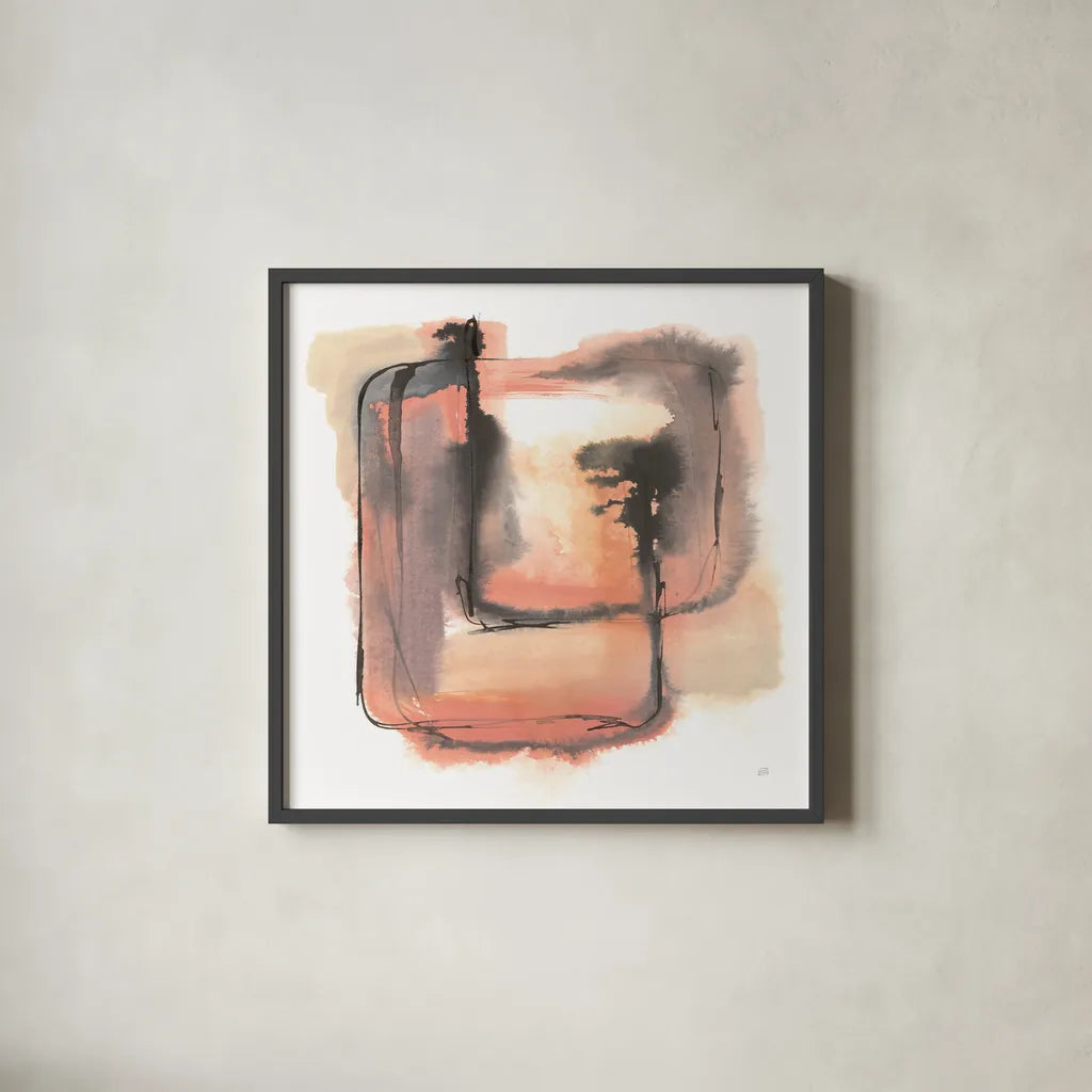 Life Squared I by Chris Paschke. Shown in a sleek black glass frame for a contemporary gallery look. Available as an archival giclee rolled canvas, fine art paper, or poster print. SKU 70675a.
