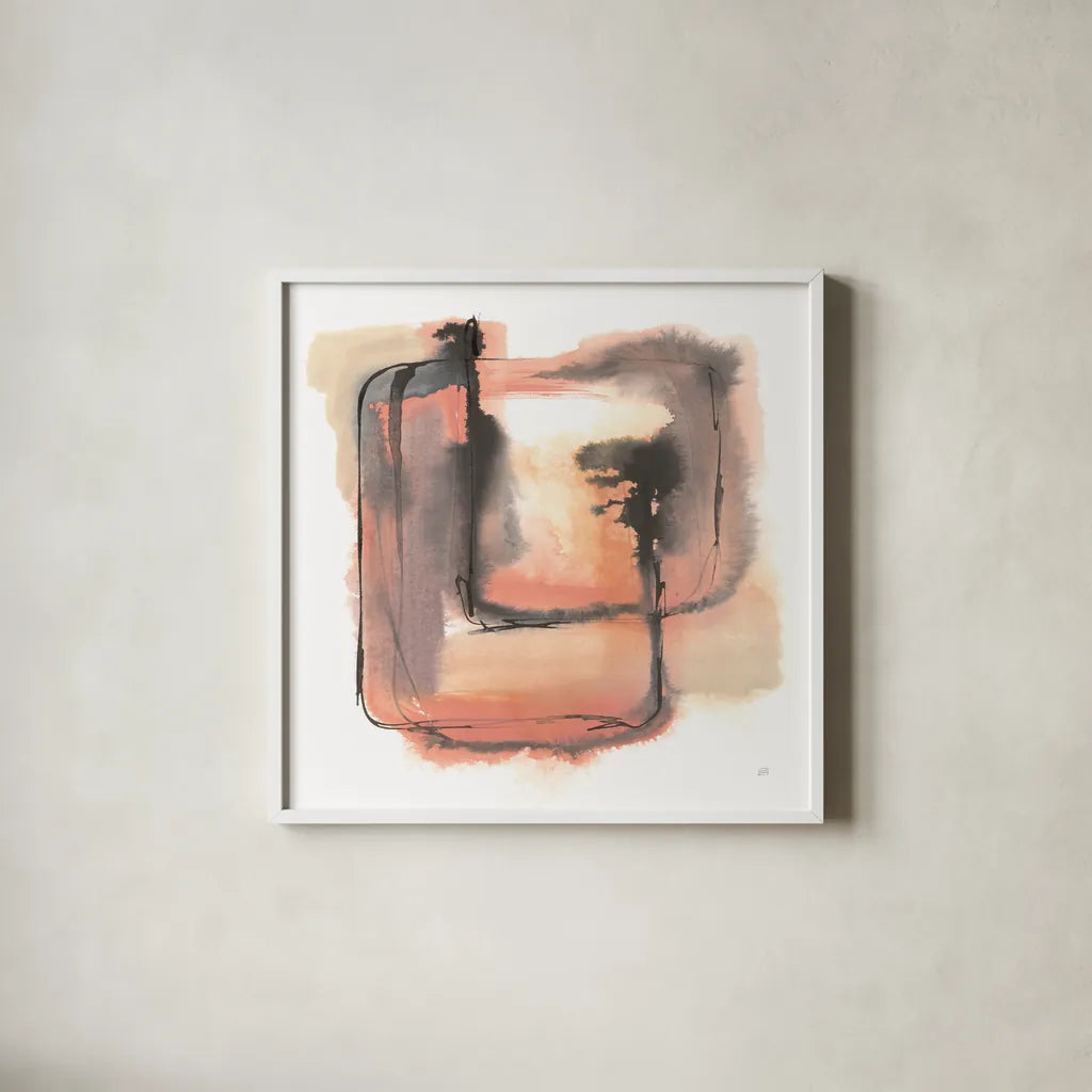Life Squared I by Chris Paschke. Shown in a crisp white glass frame for a clean and minimalist style. Available as an archival giclee rolled canvas, fine art paper, or poster print. SKU 70675a.