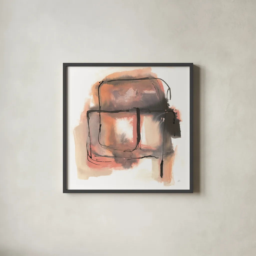 Life Squared II by Chris Paschke. Shown in a sleek black glass frame for a contemporary gallery look. Available as an archival giclee rolled canvas, fine art paper, or poster print. SKU 70676a.