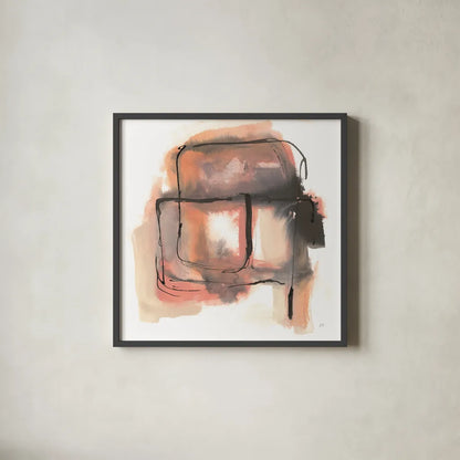 Life Squared II by Chris Paschke. Shown in a sleek black glass frame for a contemporary gallery look. Available as an archival giclee rolled canvas, fine art paper, or poster print. SKU 70676a.