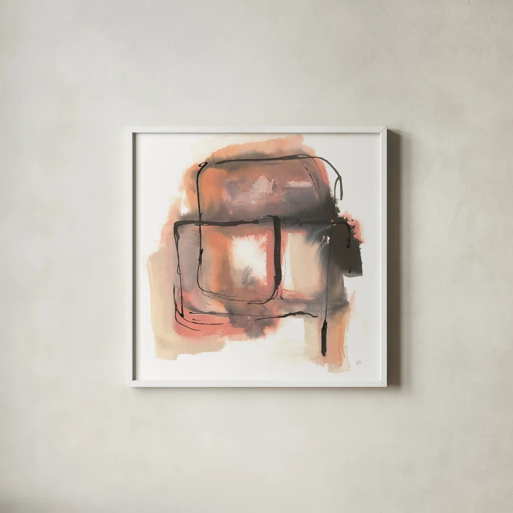 Life Squared II by Chris Paschke. Shown in a crisp white glass frame for a clean and minimalist style. Available as an archival giclee rolled canvas, fine art paper, or poster print. SKU 70676a.