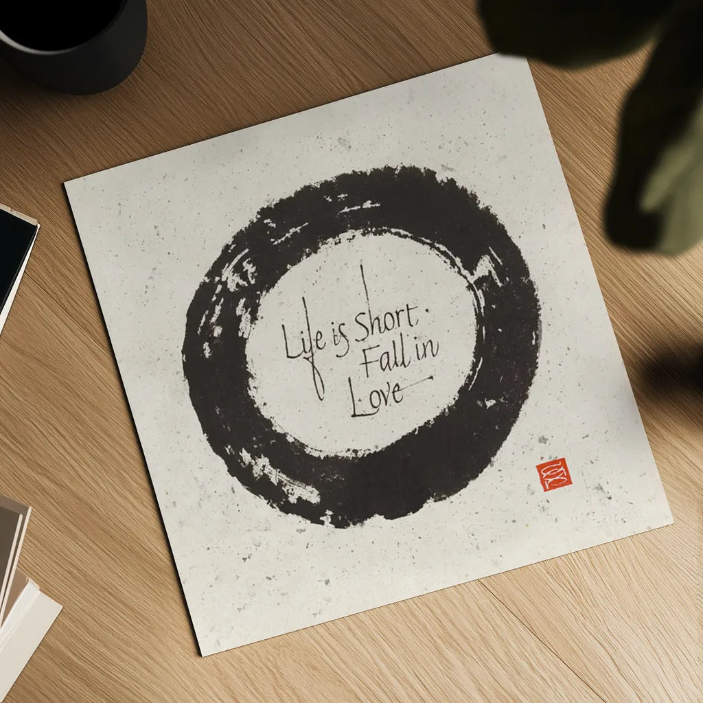 Life is Short by Chris Paschke. Shown as a detailed flat fine art print, highlighting archival giclee quality. Available as an archival giclee rolled canvas, fine art paper, or poster print. SKU 1398a.