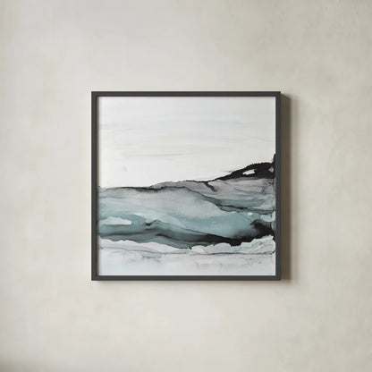 Light Aquascape I by Chris Paschke. Shown in a sleek black glass frame for a contemporary gallery look. Available as an archival giclee rolled canvas, fine art paper, or poster print. SKU 77386a.