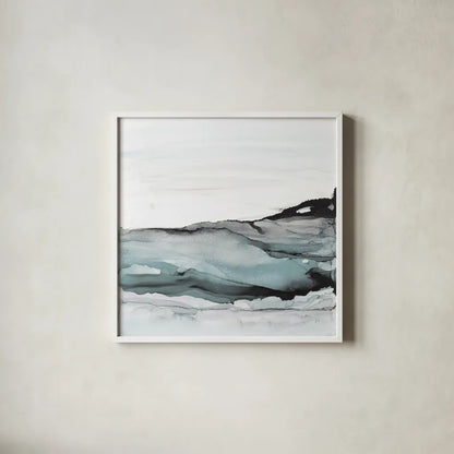 Light Aquascape I by Chris Paschke. Shown in a crisp white glass frame for a clean and minimalist style. Available as an archival giclee rolled canvas, fine art paper, or poster print. SKU 77386a.
