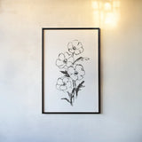 Line Anemone I by Chris Paschke. shown as a paper print in a black flame. Available as a archival giclee rolled canvas, fine art paper, or poster print. SKU 64182h.