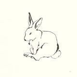 Line Bunny I by Chris Paschke. SKU 58332a. Archival Giclee Fine art print for wall decor.