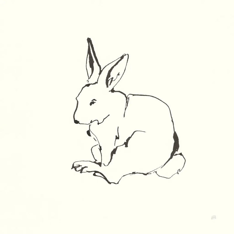 Line Bunny I by Chris Paschke. SKU 58332a. Archival Giclee Fine art print for wall decor.