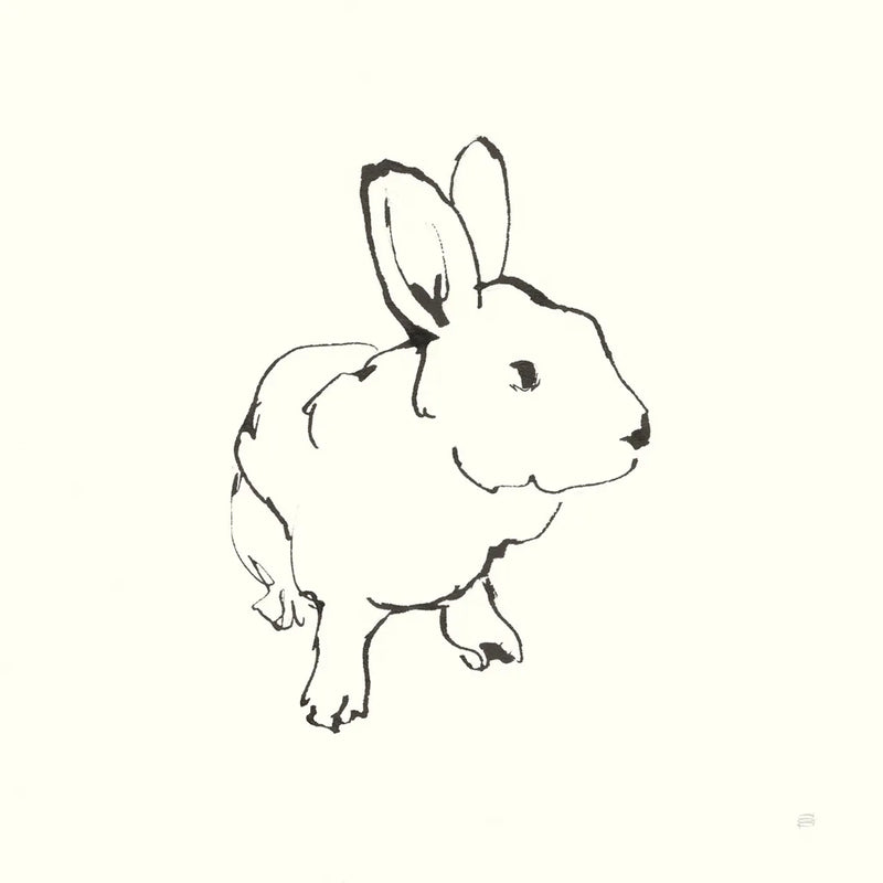 Line Bunny II by Chris Paschke. SKU 58333a. Archival Giclee Fine art print for wall decor.