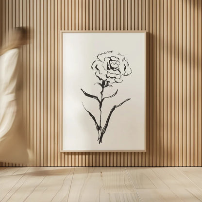 Line Carnation I by Chris Paschke. shown as over sized large wall art. Available as an archival giclee rolled canvas, fine art paper, or poster print. SKU 64186h.