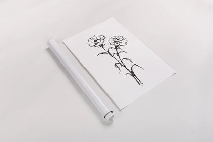 Line Carnation II by Chris Paschke. shown as a rolled paper print. Available as archival giclee rolled canvas, fine art paper, or poster print. SKU 64187h.